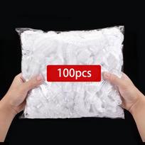 Vienkartinis maisto uždangalas Elastinga plastikinė plėvelė Maistinis Maisto dangteliai Batų uždangalas Dušo galvos apdangalas Dubenėlių kepurėlės Maisto šviežumo išsaugojimo maišelis 100pcs white