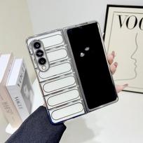 Galvanizuotas skaidrus dėklas, skirtas Samsung Galaxy Z Fold 3 4 Fold4 Zfold3 Apsauga smūgiams atsparus ir neįsibrėžęs mados dangtelis For Samsung Z Fold 4 sidabras