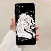 Juodas minkštas dėklas, skirtas Samsung Galaxy S23 S9 S7 Edge S10e S10 S22 Ultra 5g S8 S21 Plus S20 Fe S21ultra Cover Anime grandininio pjūklo vyriškas krepšys Samsung S7 white
