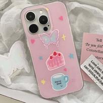 Tortas Drugelis Saldus Šypsena Imd Meilės Širdelė Žvaigždės Ins Telefono dėklas Skirtas Iphone 11 12 13 Promax 14 Pro Max Meilė Galinis Dangtelis Korpusas for iphone 11