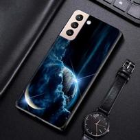 Telefono dėklas, skirtas Samsung Galaxy S21 S20 S10 S9 S8 Plus Ultra 5g S10lite S10e S7edge S20 S21 Fe minkšto dangčio dėklas Earth Moon Planet For Samsung S7 black
