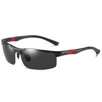 Fashion Polarized Sunglasses Vintage Alloy Sun Glasses Retro Luxury Aluminum Frame Goggles for Men brown