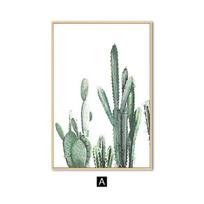 Šiaurės šalių plakatas Green Leaf Monstera Sienos Menas Drobė Tapyba Akvarelė Augalų kaktuso atspaudai Nuotraukos svetainės namų dekoravimui 21x30cm No Frame