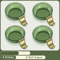 Prabangūs mirkymo indeliai Mažas indelis maistui, padažui, daugiafunkciniai prieskonių indai virtuvei, restoranui, viešbučiui ir lauko veiklai Green 4 dishes beige