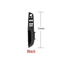 For BMW 3 series E90 E91 316 318 320 325 328 car Inner Handle Interior driver's Door Panel Pull Trim Cover Beige Black double BLACK 375mm black