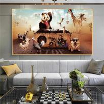 Humans Animals Pandas Giraffes Monkeys Lion Zebra Parrot Migration Posters Paintings Prints Wall Art Pictures Living Room Decora 21*30cm white