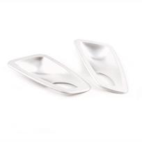 2Pcs/Set For BMW 3 Series E90 2005-12 ABS Carbon Fiber/Chrome Car Inner Door Handle Bowl Trim Cover Sticker Interior for two-door version sidabras