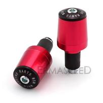 7/8'' Motorcycle Handle Bar Ends Grip Aluminum Handlebar Grips Cap Anti Vibration Slider Plug Dirt Bike Motocross raudona