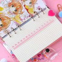 2PCS/lot A5/A6 Heart 6 Holes PVC Spiral Binder Notebook Divider Inner Ruler for Students Creative Office School Supplies A5 gray