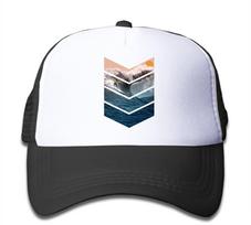 Boy’s  Sunrise Surfer Mesh Trucker Hat Kids Toddler Snapback Baseball Cap Sun Protection Breathable Outdoor Caps One Size white