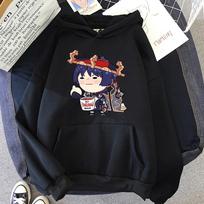 Genshin Impact Scaramouche Hoodie Women/Men Harajuku Graphic Kawaii Tartaglia Hoodies Unisex Anime Aesthetic Pullover Sweatshirt L black