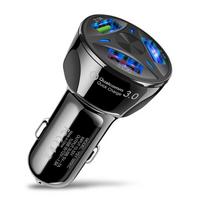Automobilinis įkroviklio adapteris USB greito įkrovimo Qc3.0 prievadas Automobilio žiebtuvėlio adapteris iPhone Samsung Huawei Xiaomi Automobilio greitas įkrovimas 4 Ports balta