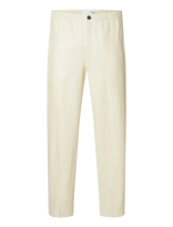 Selected - Slhloose-Wyatt Linen Trs - Lininės kelnės - Kreminė spalva