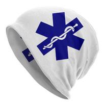 Star Of Life Skullies Beanies Hat EMT Paramedic Medic Ambulance Hip Hop Unisex Women Ski Caps Warm Dual-use Bonnet Knitting Hats One Size blue