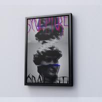 Dovydo skulptūra Drobė Tapyba Portretas Menas Plakatas ir spausdinimas Dovydo namų dekoravimas Paveikslų meno kambarys Dovana be rėmelių (su rėmeliu) 15*20cm(with frame) gray