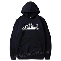 Locomotive Motorcycle Mountain bike Evolution Print Series Novelty Unisex's Hoodies Polyester Autumn Keep Warm Long sleeve Hooded L