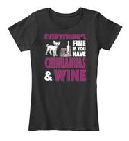 Chihuahuas And Wine Premium Tee T-Shirt XXXXL pink