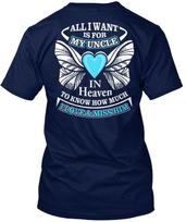 I Love Miss My Uncle Tagless Tee Unisex T-shirt S