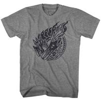 Monster Hunter Mh3 Emblem Graphite Heather Unisex marškinėliai XXXXL gray
