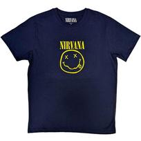 Nirvana Yellow Smile Blue Unisex T-shirt S black