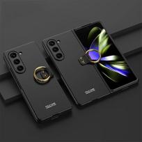 Luxury Slim Ring Case for Samsung Galaxy Z Fold 5 Case Matte Hard Plastic Shockproof Protection Case For Galaxy Z Fold 5 tamsiai žalia spalva