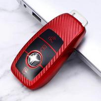 TPU automobilio raktų dėklo dangtelis, skirtas Mercedes-Benz ABCEGS klasės CLA CLS GLA GLB GLC GLE GLS EQA EQB EQC 3 mygtukų automobilių priedai raudona