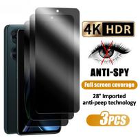 3 vnt Anti-spy Privatumo ekrano apsauga, skirta Oppo A98 A78 A58 A38 A18 A57S A2X Find X3 Lite grūdintas stiklas Huawei P Smart 2019 gryna