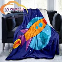 Kosmoso visatos vektorius ir daugybė planetų Galaxy serijoje Vilnos antklodė kašmyro mados flanelės antklodė 75x90cm
