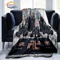 Hot blooded animation Tokyo Revengers cashmere blanket fashion Cartoon   Portable Flannel  Nap sofa 75x90cm