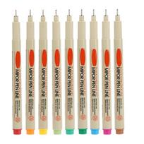 Piešimo meno rašikliai „Micro Fineliner“.: 9 spalvų Biblijos Zentangle žymekliai (0,5 mm) Vandeniui atsparūs techniniai rašikliai 9pcs beige