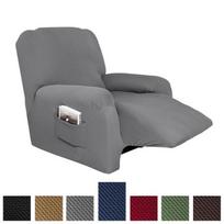 Žakardinė recliner sofos užvalkalas, elastinis Spandex, Lazy Boy fotelio užvalkalai, vientisi nuimami sofos užvalkalai svetainei gray