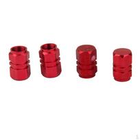 4 Pieces Aluminum Tire Wheel Rims Valve Stem Caps Car Truck Vehicles Motorcycle Bike Chrome Red