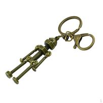 Novelty Steampunk Lobster Screw Robot Pendant Key Ring Clips Keychain for home Organization black