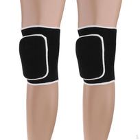 Outdoor Exercise Dance Soccer Roller Skating Protective Knee Sleeve Pad - Black gray