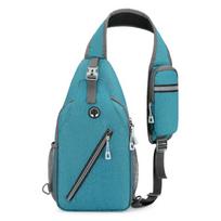 Unisex krūtinės krepšys Paprastas laikymo krepšys Lengvas kelioninis maža kuprinė Crossbody Bag Mada Kasdieniai vienetiniai krepšiai juoda