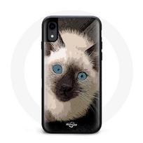 Coque Iphone XR Siamois Chat aux yeux Bleus