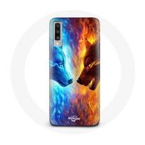 Coque Samsung Galaxy A70 Loup de Glace et de feu