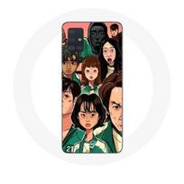 Case - Samsung - Galaxy A51 - Rigid - White - Squid Game Fanart Characters Poster