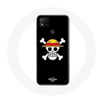 Coque Xiaomi Redmi 9C One Piece Manga Tete de Mort Fond Noir juoda