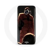 Coque pour Samsung Galaxy S7 Edge Squid Game Soldat Rouge avec Masque Triangle