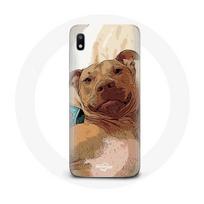 Coque pour Samsung Galaxy A10 American Pit Bull Terrier Marron ruda