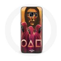 Coque pour Samsung Galaxy S6 Edge Squid Game Masques Triangle carré et Cercle dessin