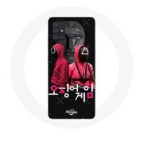 Coque pour samsung galaxy A71 Squid Game Affiche masques soldats logo coréen