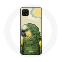 Coque pour Samsung Galaxy A22 5G Amazone Perroquets Vert žalia