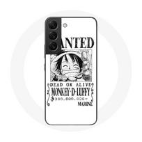 Coque pour Samsung Galaxy S21 FE One Piece Manga affiche de recherche Blanche