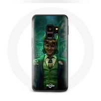Coque pour Samsung Galaxy S9 Loki Thor Ragnarok avec Casque Affiche Personnage Série Saison 1