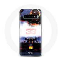Coque pour Samsung Galaxy S10 edge Formule 1 Max Verstappen Pilote de F1 noir rouge et jaune