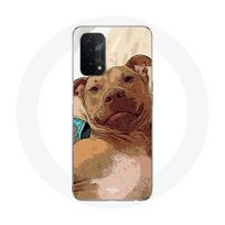Coque pour Oppo A74 American Pit Bull Terrier Marron ruda