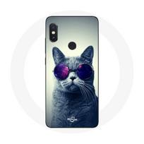 Coque pour Xiaomi Redmi Note 5 Pro Chat lunettes Style