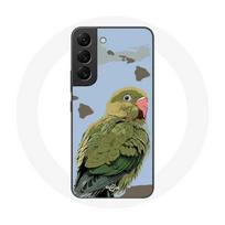 Coque pour Samsung Galaxy S21 FE Perruches Oiseaux vert žalia